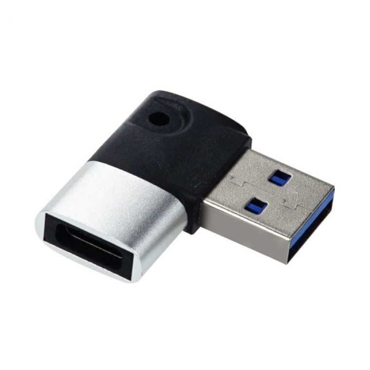 USB 3.0 C타입 A타입 변환젠더 좌향꺾임 5Gbps 노트북 PC 스마트폰 태블릿 외장하드 연결 - 상품 이미지