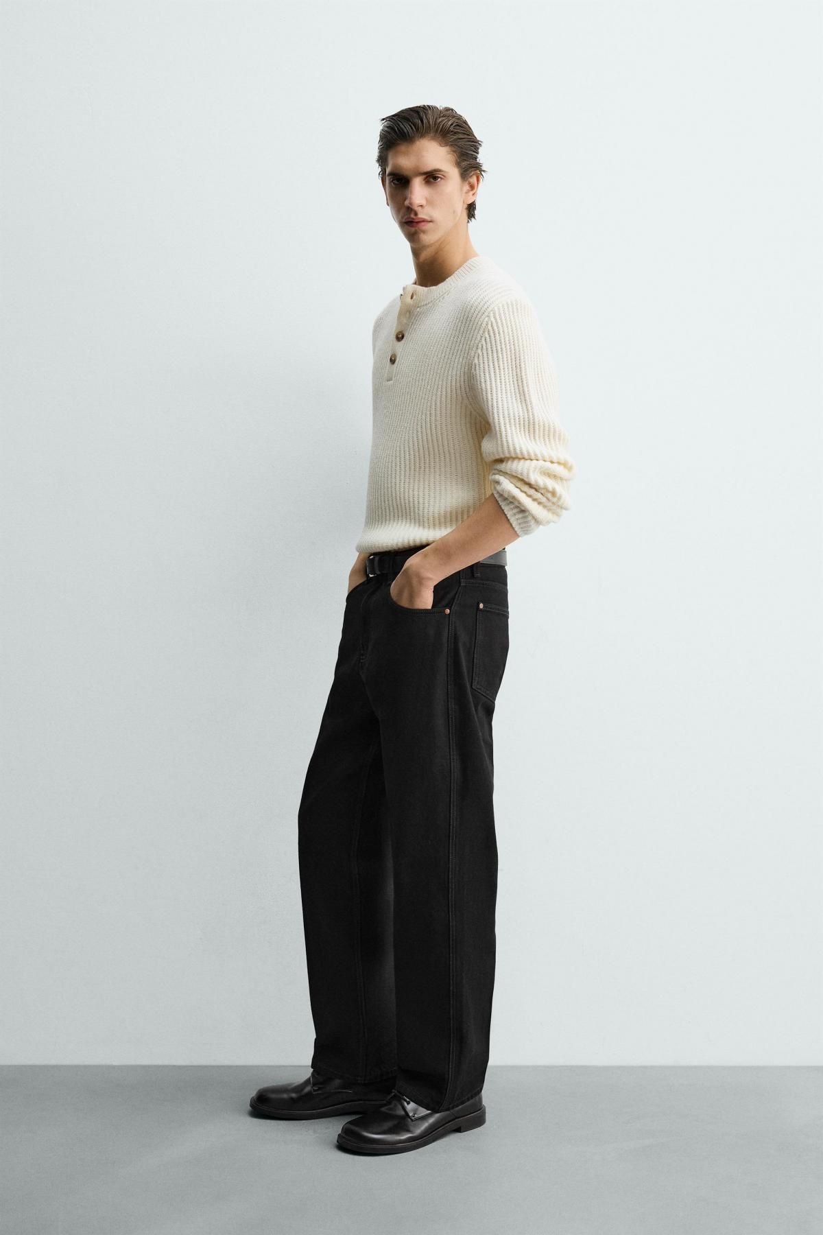 자라 테크니컬 스트레이트핏 블랙 청바지 6045/344 CHARCOAL - 상세 이미지 5