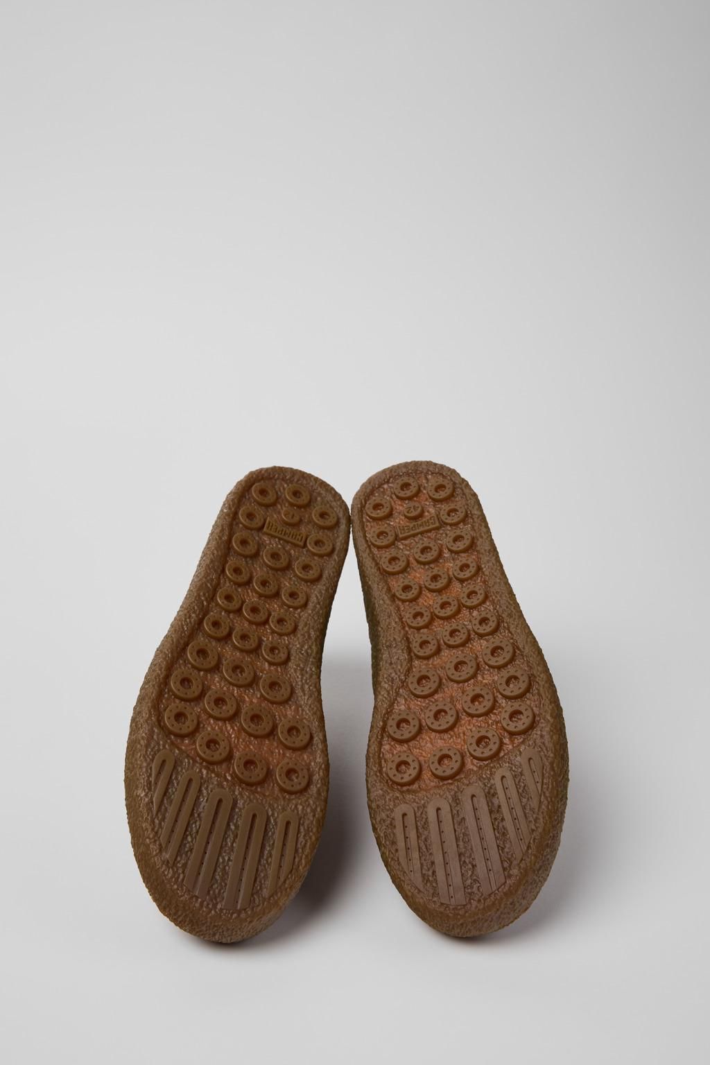 캠퍼 버건디 스웨이드 남성 앵클부츠 K300467-014 BURGUNDY - 상세 이미지 5