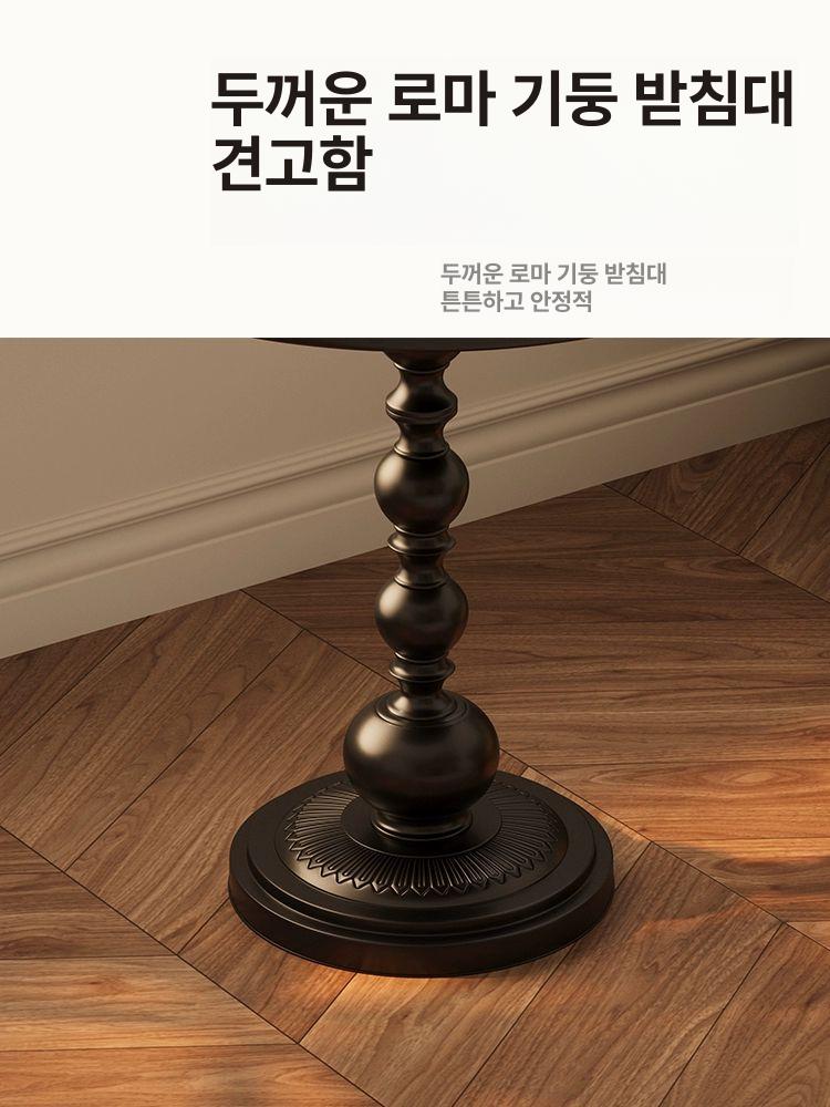 빈티지 원형 테이블 소파 사이드테이블 거실 침대 협탁 - 상세 이미지 3