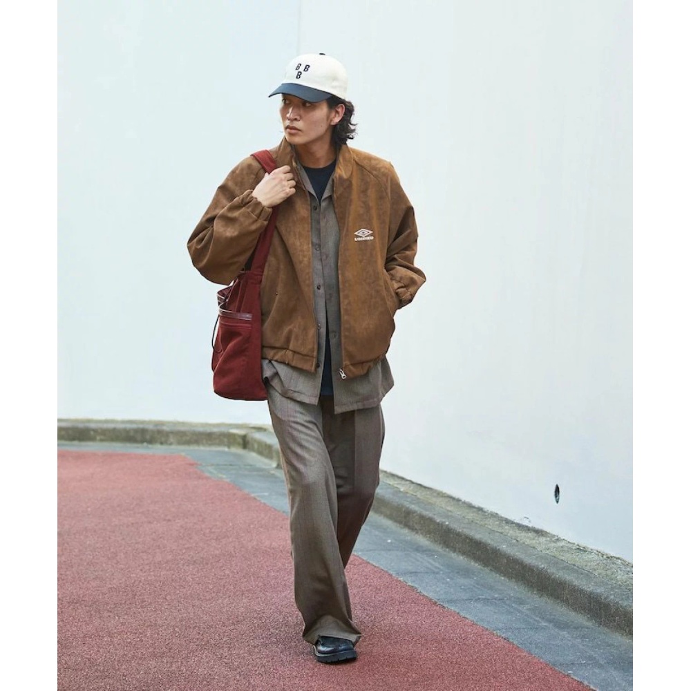 프릭스스토어X엄브로 SP 브러쉬드 스탠드 카라 블루종 남성 재킷 25AW BROWN L - 상세 이미지 5