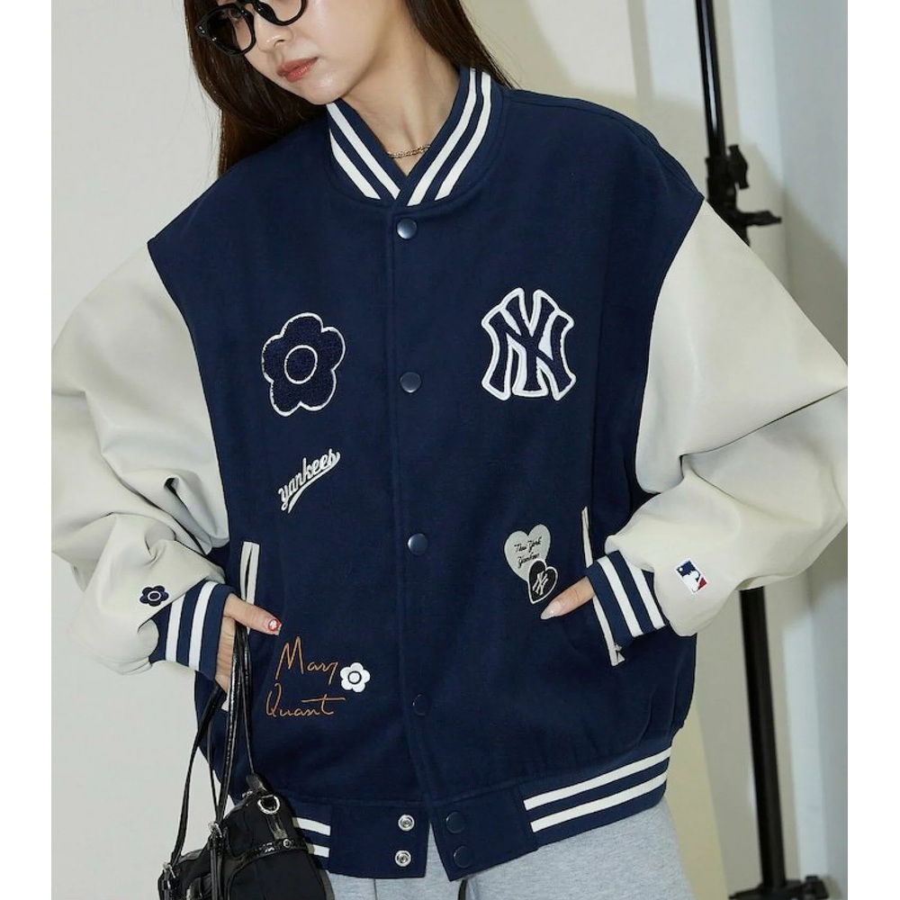 프릭스스토어X메리퀀트 패치 스타디움 재킷 남성 점퍼 25AW BROWN M 이미지 7