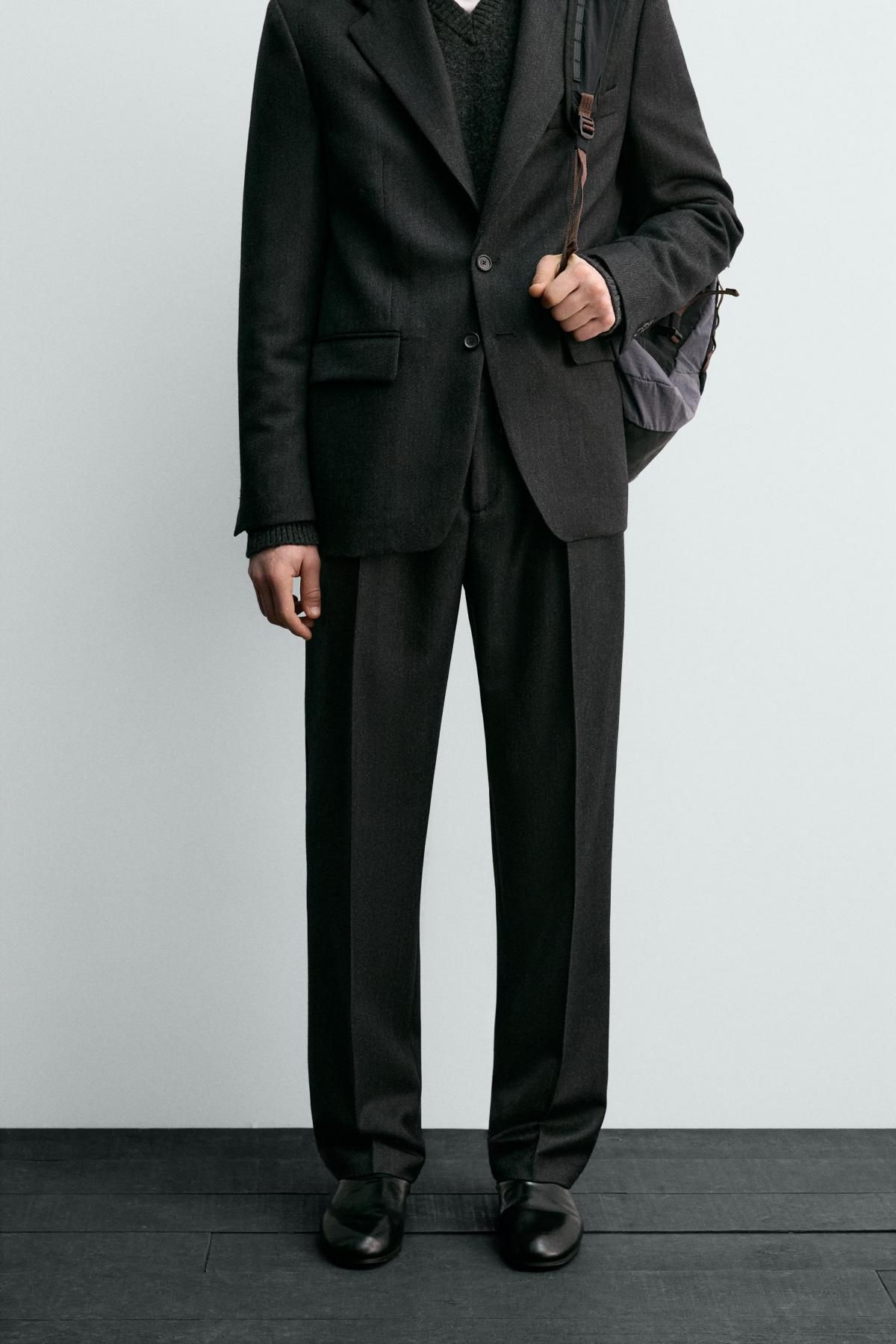 자라 울 트윌 클래식 정장 팬츠 X 아론 레빈 4107/892 DARK GREY - 상품 이미지