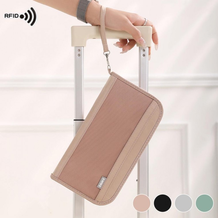 RFID 도난 여권 지갑 URD466 여행용소품 핸드폰 여권용 소품보관용 여행 결합백 패션잡화 다용도파우치 부 - 메인 이미지