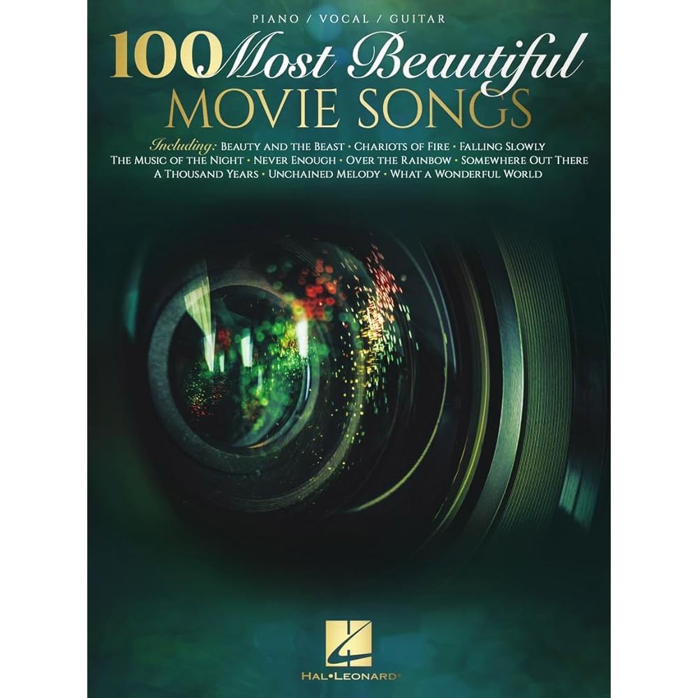 가장 아름다운 영화 100곡 | 피아노 / 보컬 기타 초급부터 고급 연주자를 위한 노래집 학생 연습 및 공연을 상징적인 음악 컬렉션이 포함된 악보집 - 상품 이미지