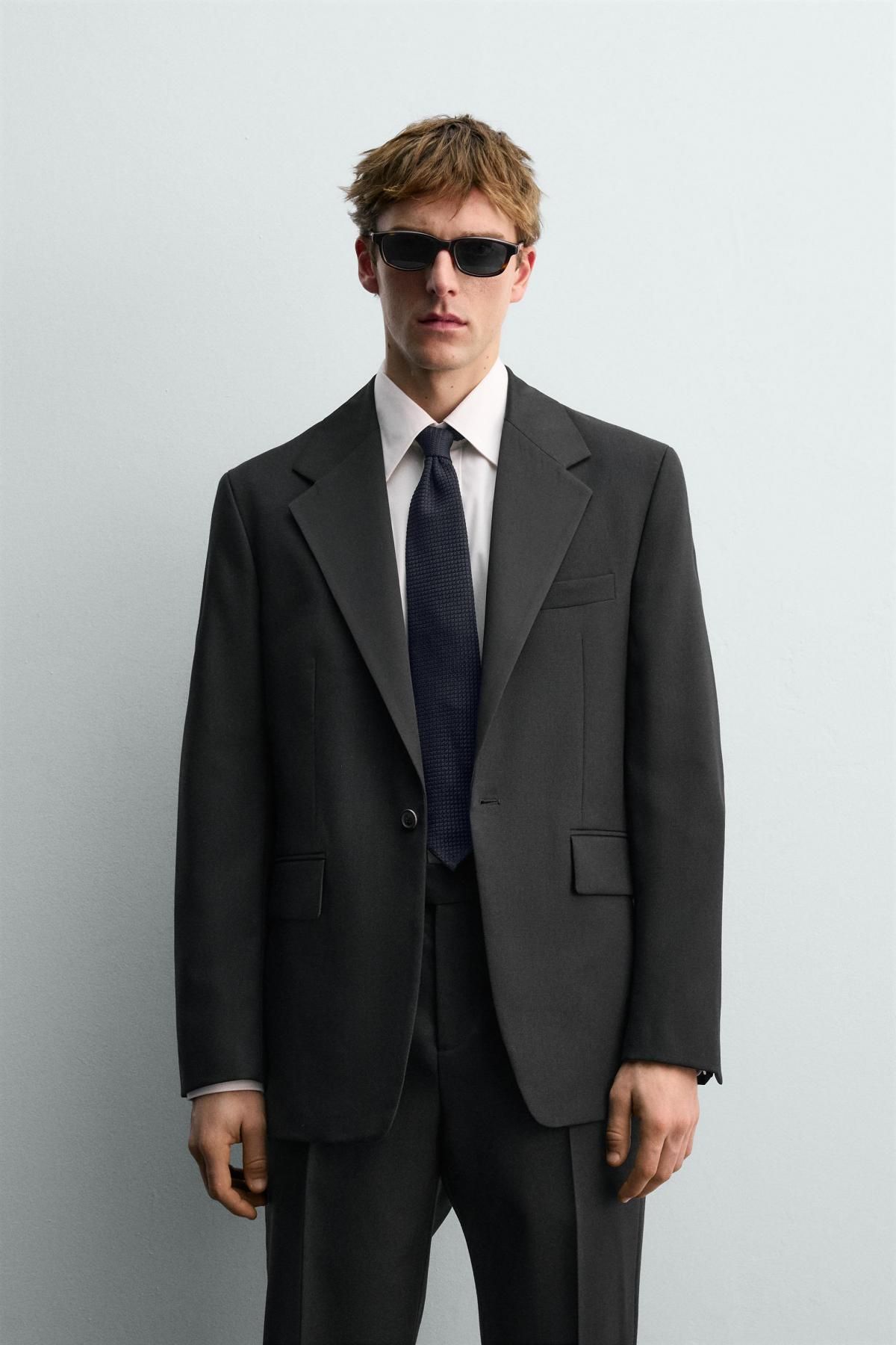 자라 클래식 울 블레이저 X 아론 레빈 4090/894 BLACK - 상세 이미지 3