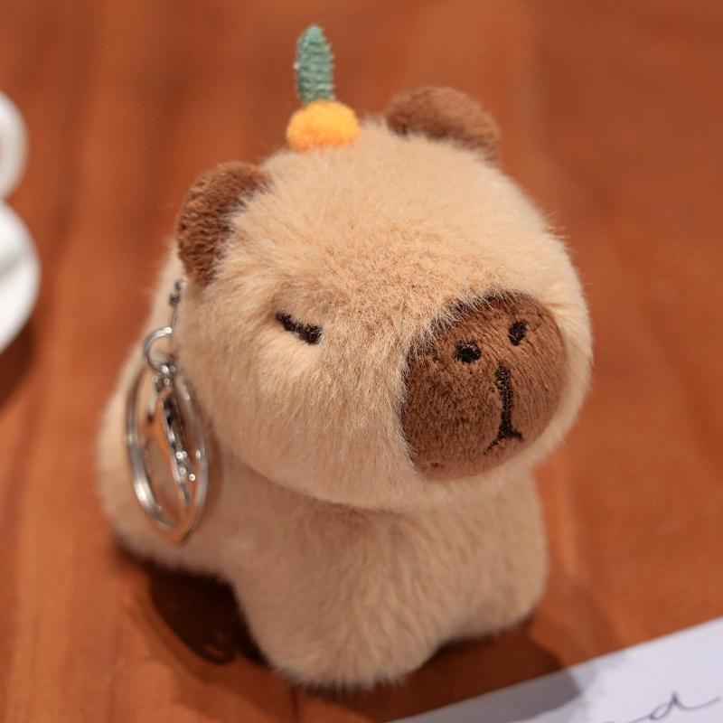 귀여운 수달 봉제인형 키링 커플 학생 가방 장식 우정 선물 카피바라 10cm - 상품 이미지