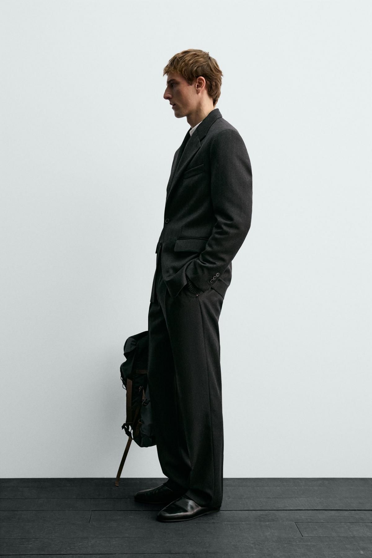 자라 울 트윌 클래식 정장 팬츠 X 아론 레빈 4107/892 DARK GREY - 상세 이미지 4