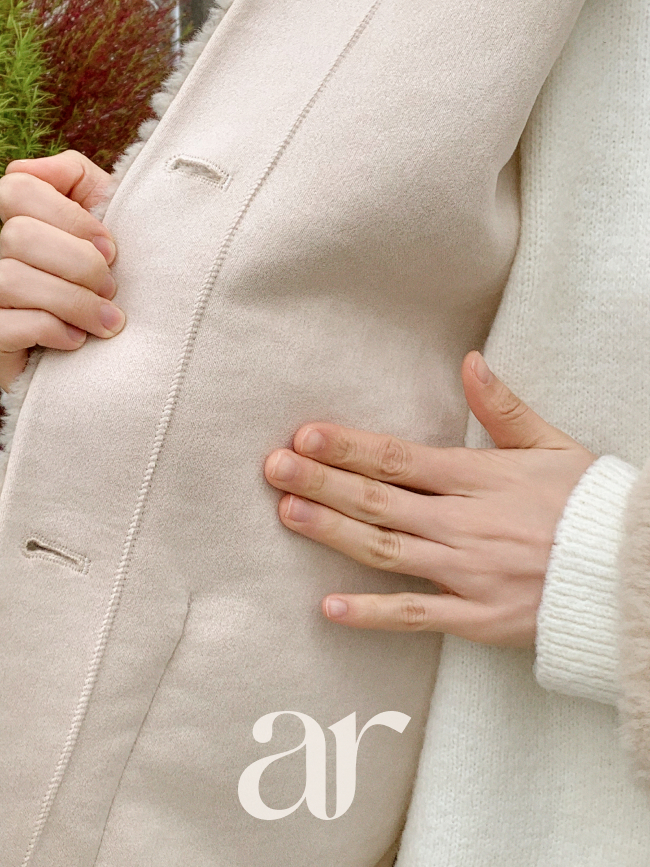 모헤어 뽀글 양털 스웨이드 하프 코트 ct1681 - 상세 이미지 5