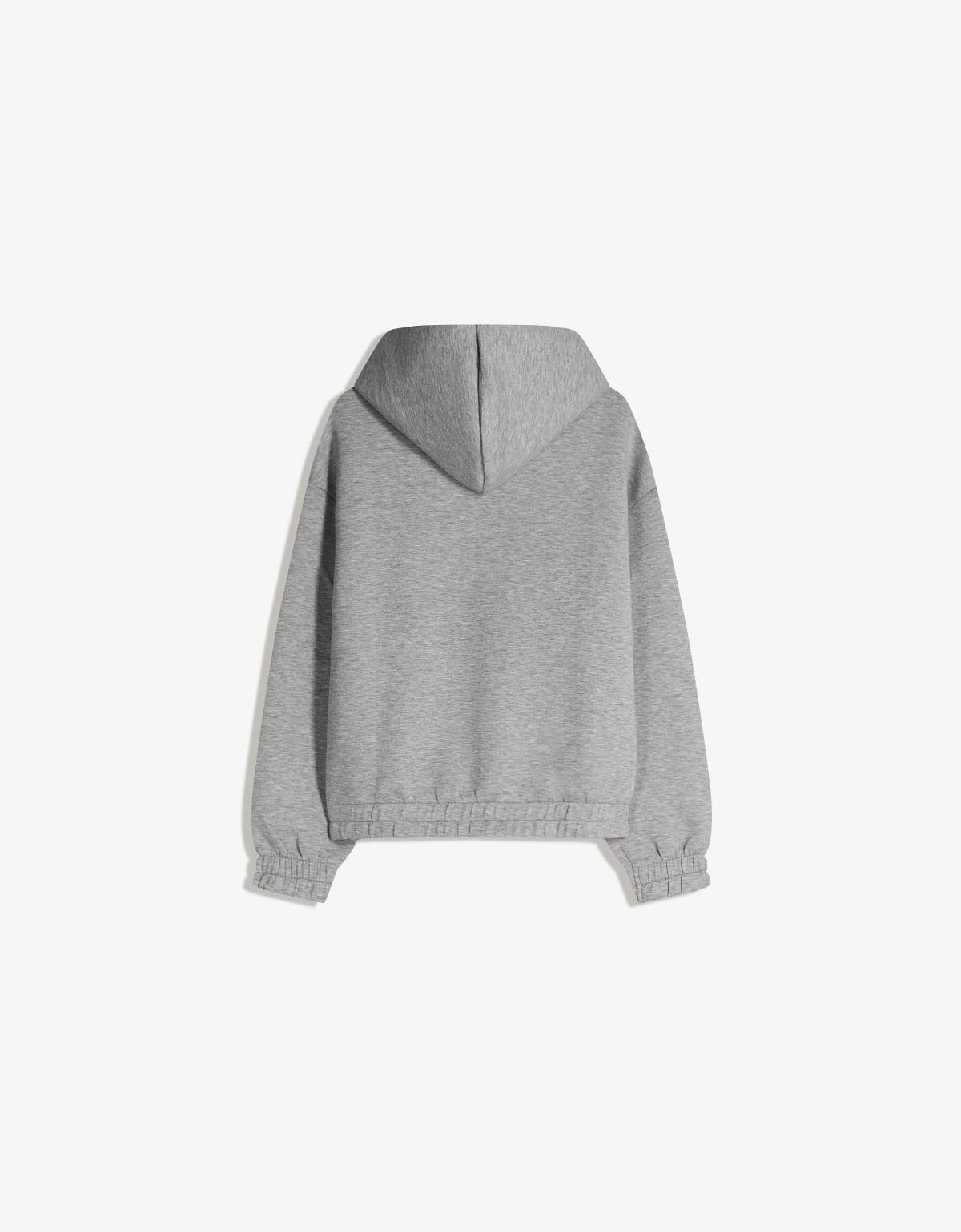 버쉬카 네오프렌 집업 후드 스웨트셔츠 0847/741 GREY - 상세 이미지 2