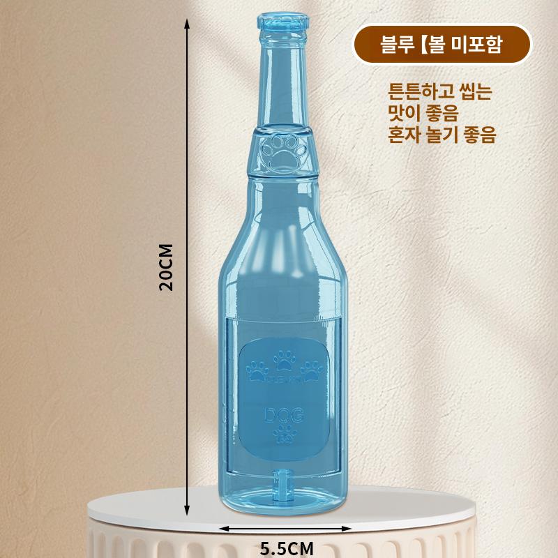 강아지 고무 테니스볼 내구성 좋은 반려견 치아관리 스트레스 해소 블루 볼 없음 - 상품 이미지