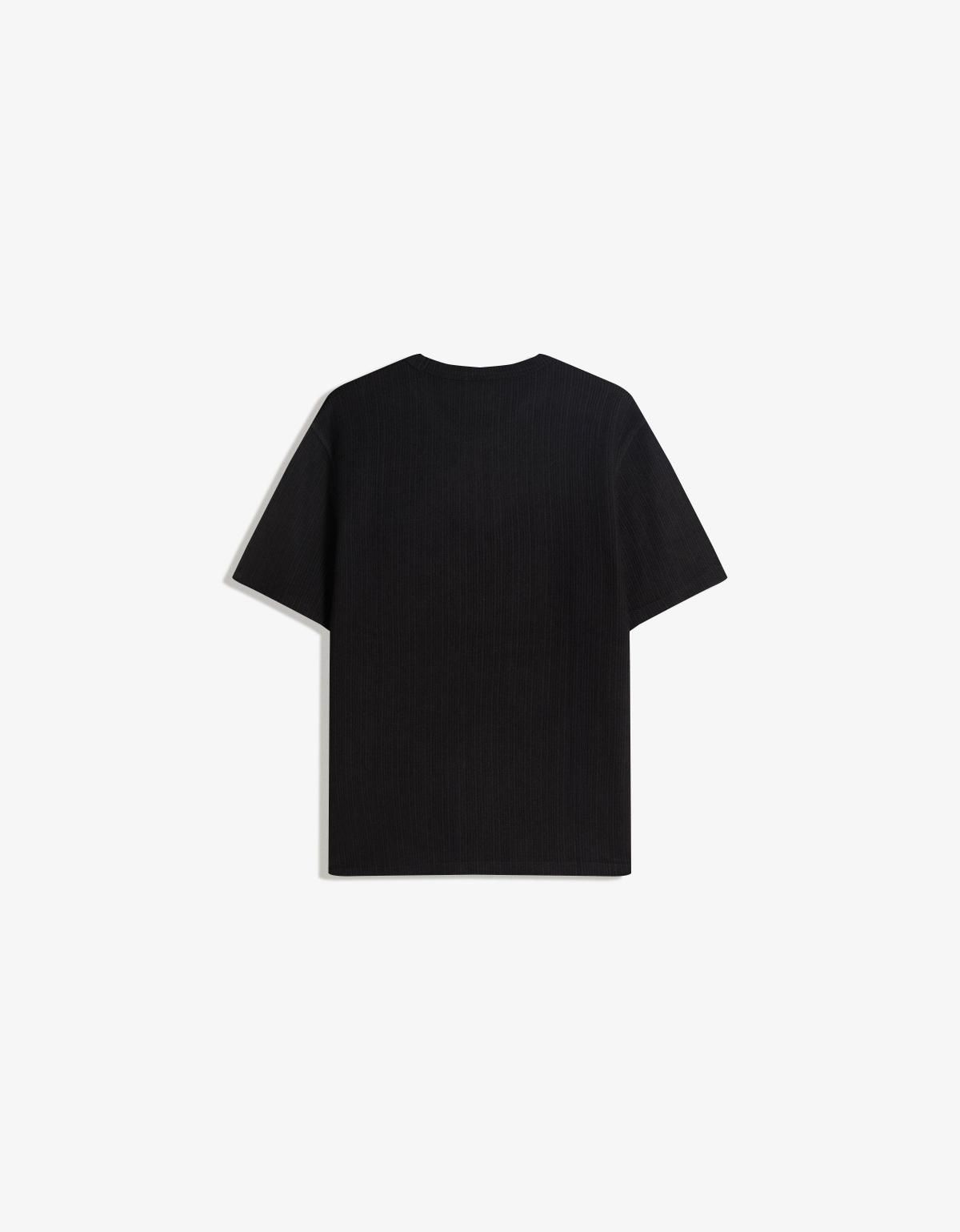 버쉬카 테크니컬 텍스처 반팔 티셔츠 0072/443 BLACK - 상세 이미지 2