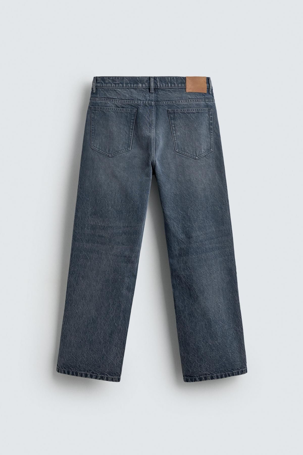 자라 이탈리안 데님 빈티지 워싱 플레어 진 3991/375 BLUE / GREY 이미지 8
