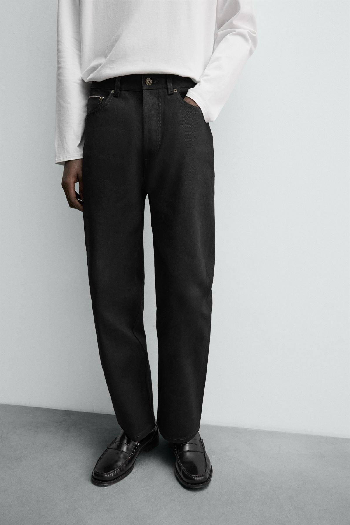 자라 테크니컬 셀비지 플레어핏 데님 팬츠 3991/305 BLACK - 메인 이미지