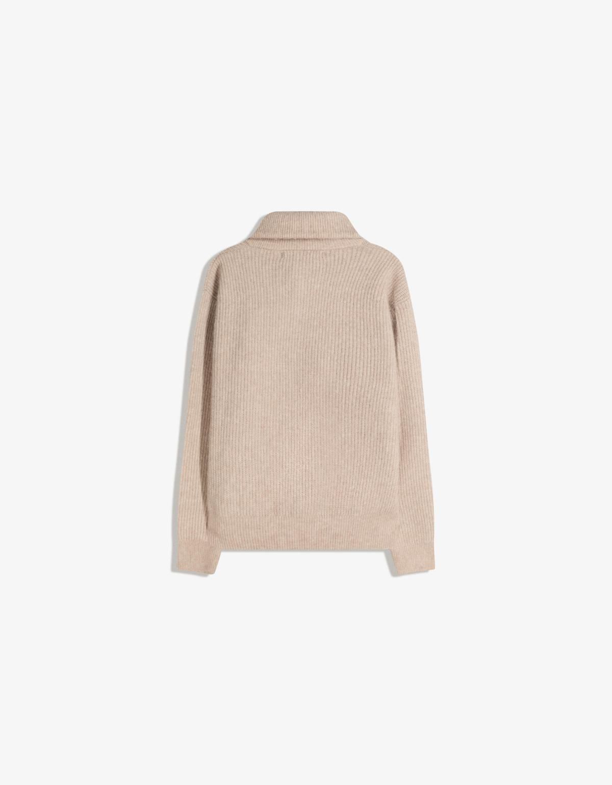 버쉬카 베이직 하프집업 니트 스웨터 베이지 7352/686 BEIGE - 상세 이미지 2