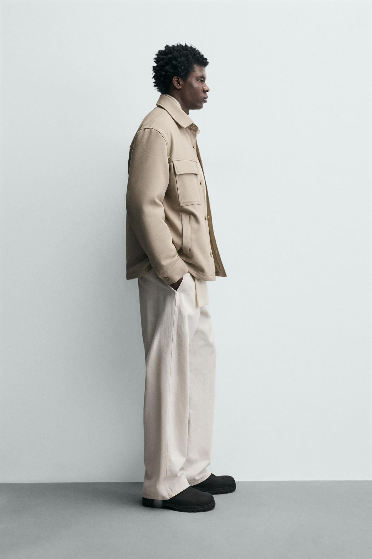 자라 소프트 패디드 오버셔츠 베이지 3918/612 BEIGE - 상세 이미지 5
