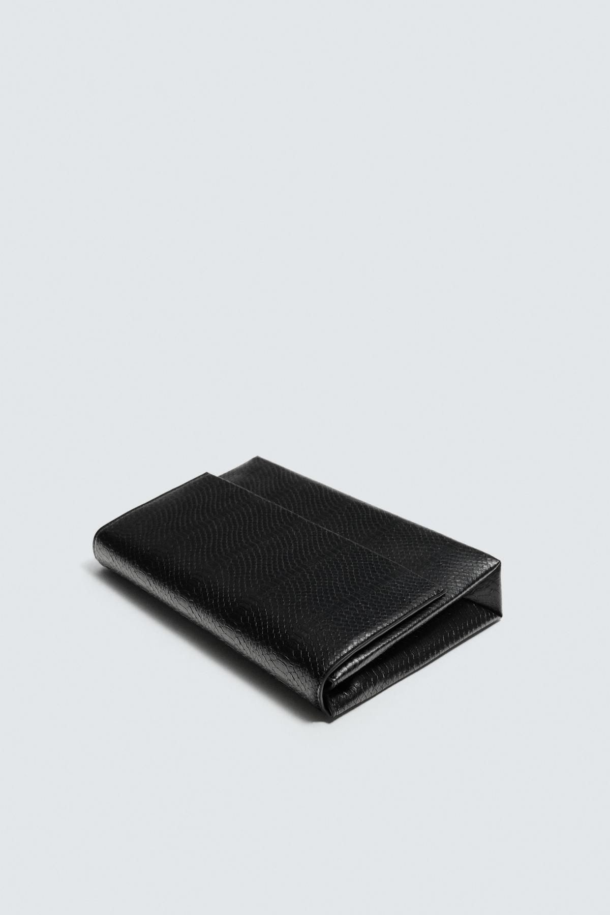 자라 테크니컬 텍스처 블랙 클러치백 3708/720 BLACK - 상세 이미지 2