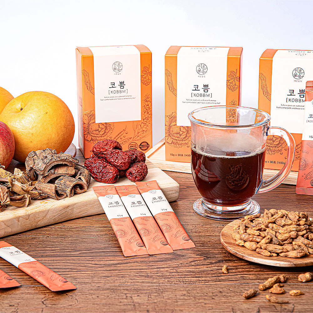 [명인 제작] 코쁨 맥문동 차 곰보배추 배 사과 대추 생강 액상차 진액 어린이 3박스 상세 이미지 8