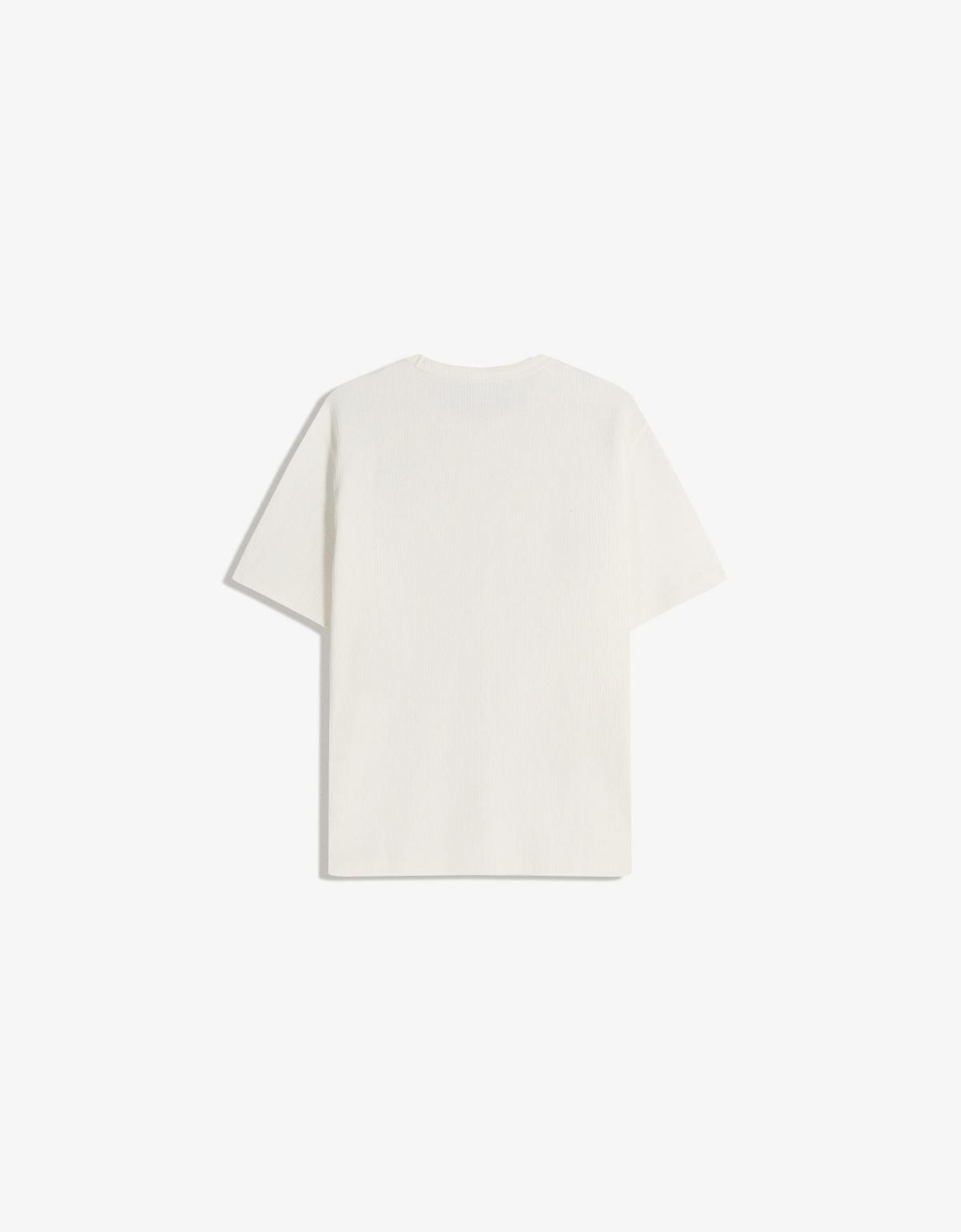 버쉬카 텍스처 베이직 반팔 티셔츠 화이트 0072/443 OFF WHITE - 상세 이미지 2