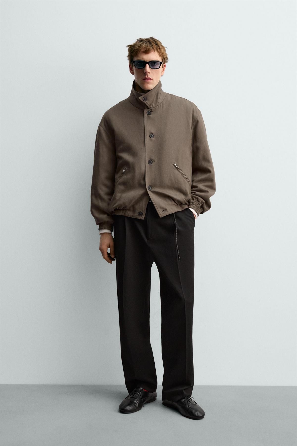 자라 퀼팅 울 크롭 재킷 X 아론 레빈 4048/111 TAUPE GREY - 상세 이미지 2