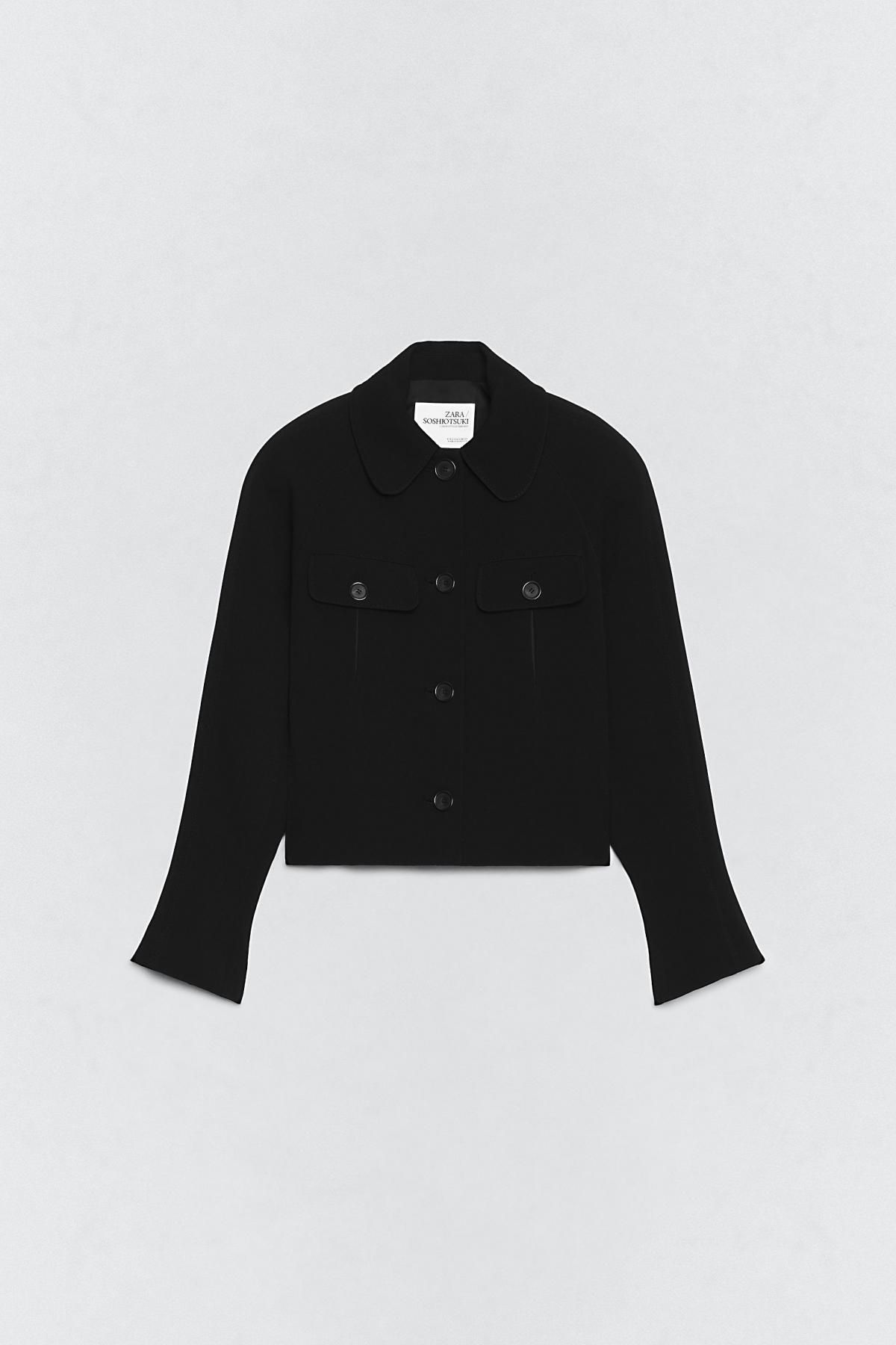 자라 숄더패드 테일러드 재킷 X 소시오츠키 9832/777 BLACK - 상품 이미지