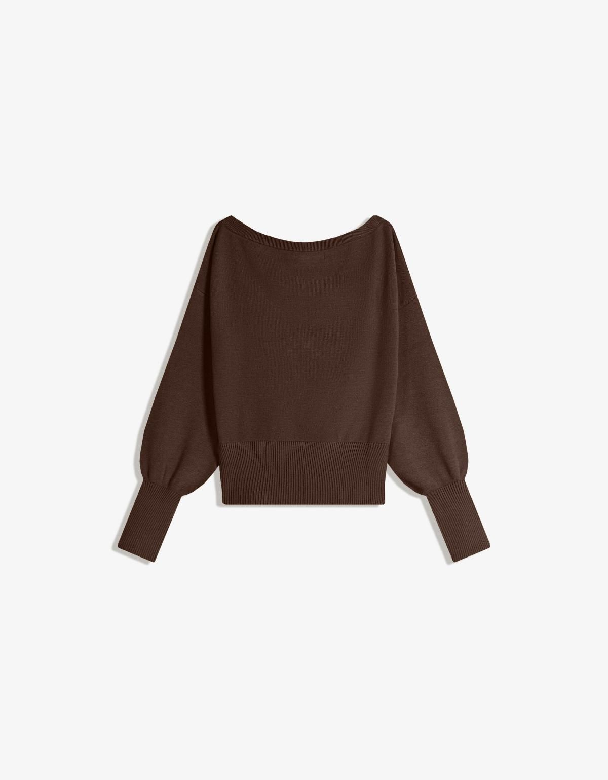버쉬카 골지 헴 브라운 긴팔 니트 스웨터 7120/693 BROWN - 상세 이미지 2