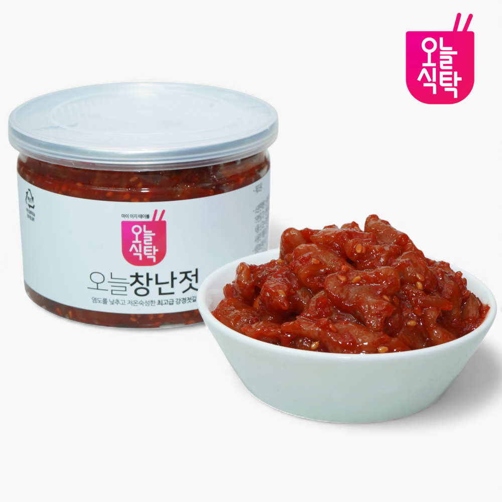 오늘식탁 강경 국내제조 창란젓갈 밑반찬 선물용 창난젓 500g, 1개 - 상품 이미지