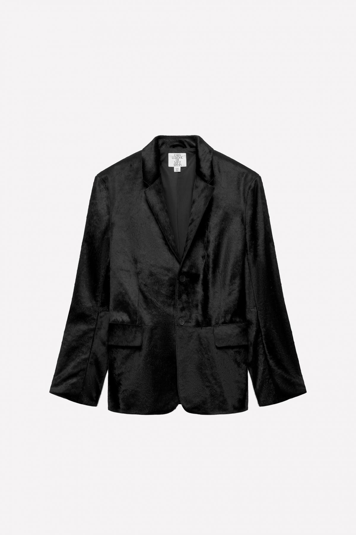 자라 헤어 레더 블레이저 X 루도빅 드 생 세르냉 5601/601 BLACK - 상품 이미지