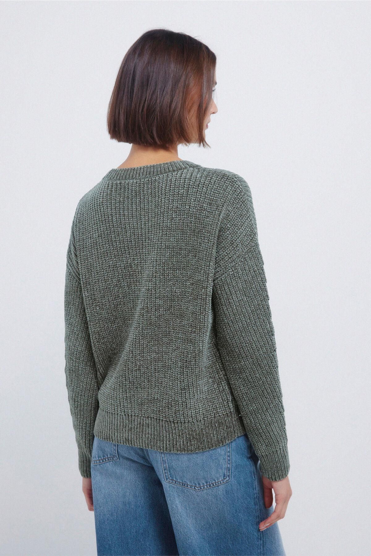 스프링필드 루렉스 라운드넥 니트 스웨터 1332657 KAKI - 상세 이미지 4