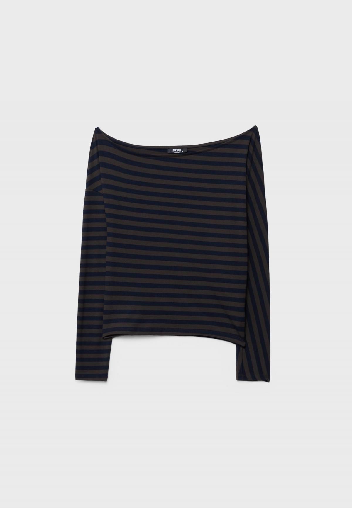 스트라디바리우스 스트라이프 보트넥 긴팔 티셔츠 7092/222 NAVY BLUE - 메인 이미지