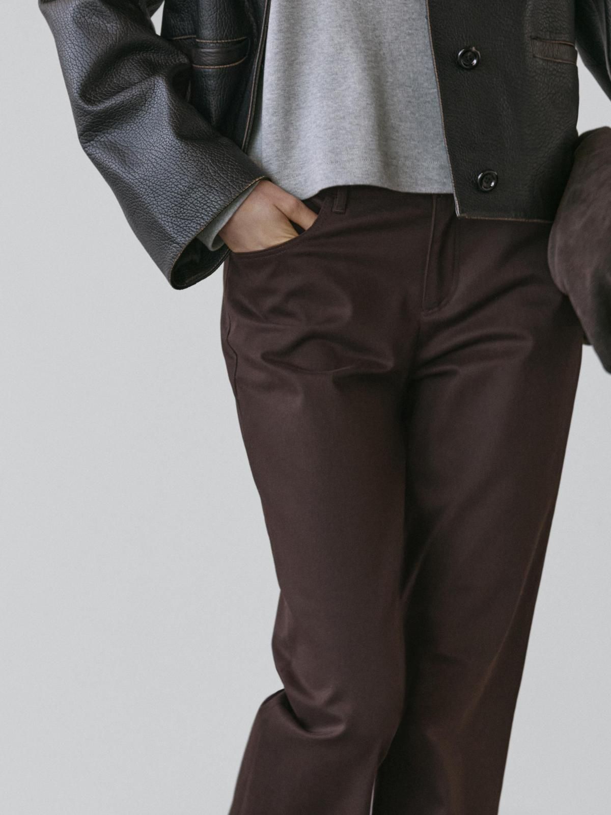 마시모두띠 트렌디 부츠컷 브라운 데님 팬츠 5069/769 CHOCOLATE - 상세 이미지 5