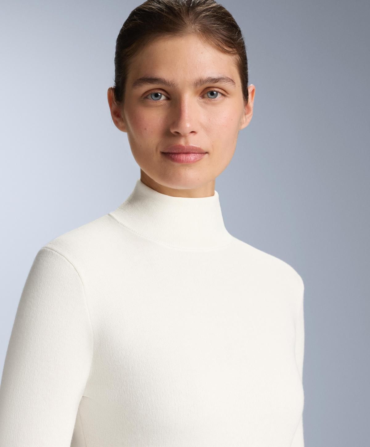 오이쇼 캐시미어 하이넥 써멀 베이스레이어 티셔츠 3835/795 WHITE - 상세 이미지 4