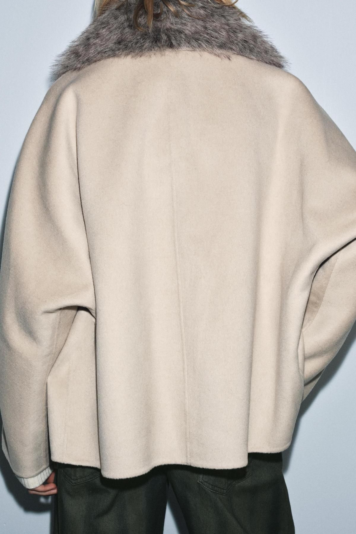 자라 울블렌드 퍼카라 테일러드 재킷 7522/300 BEIGE - 상세 이미지 4
