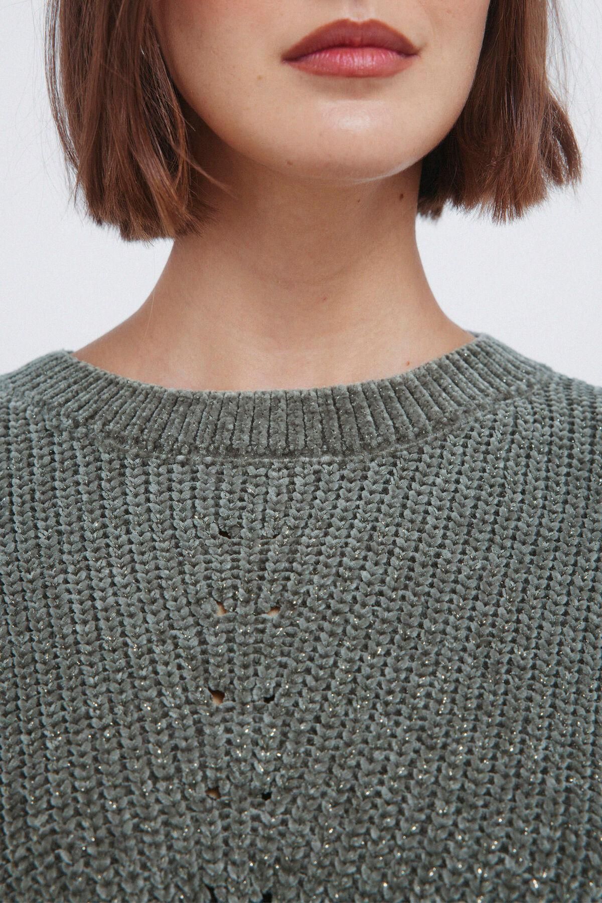 스프링필드 루렉스 라운드넥 니트 스웨터 1332657 KAKI - 상세 이미지 5