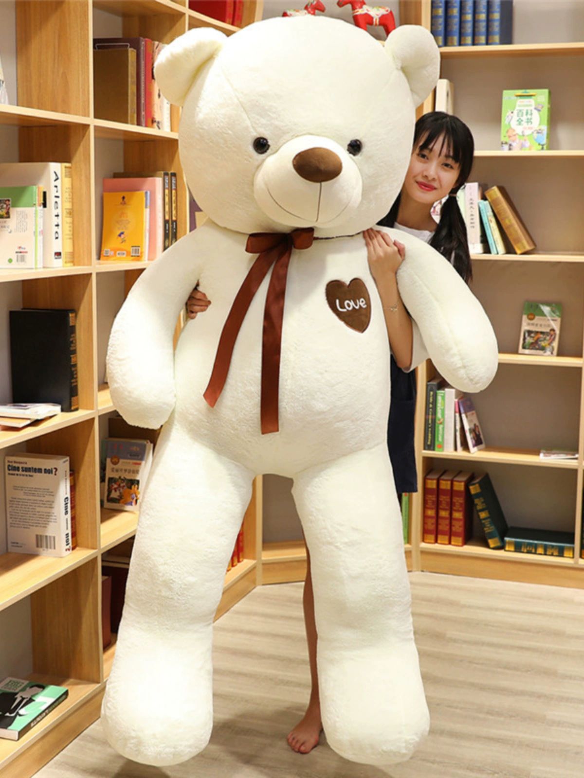 특대형 테디베어 곰 귀여운 여자 선물 노브라운 신제품 체험가 1.6m 길이 1.4m - 상품 이미지