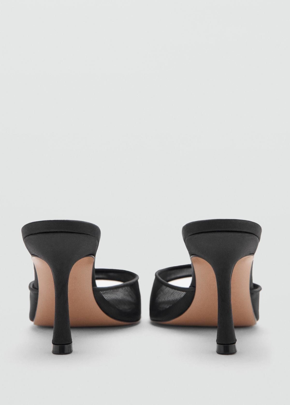 망고 스틸레토힐 블랙 뮬 샌들 8cm 27052552 NEGRO - 상세 이미지 3