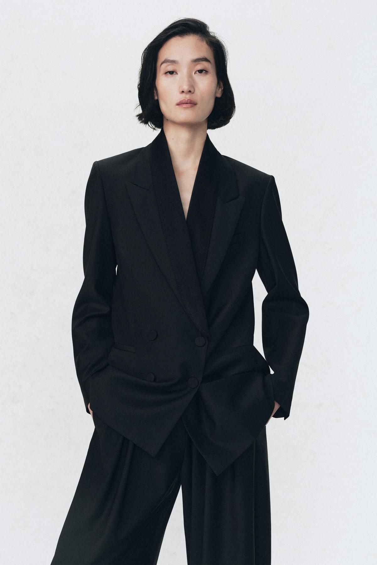 자라 울블렌드 더블 블랙 블레이저 X 소시오츠키 9820/499 BLACK - 상세 이미지 3