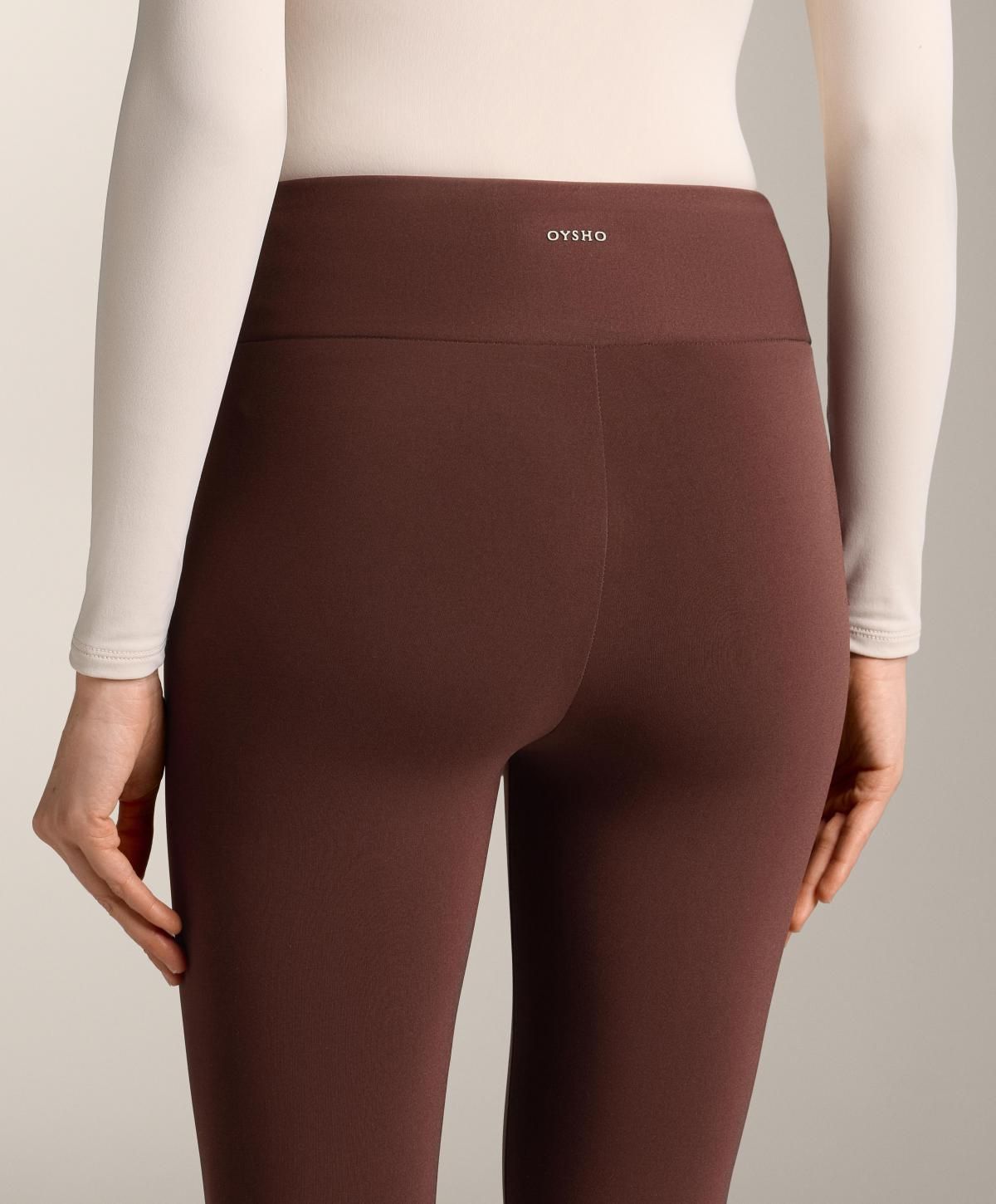 오이쇼 브라운 슈퍼엑스트라웜 심리스 70CM 앵클 레깅스 3750/825 BURGUNDY - 상세 이미지 4