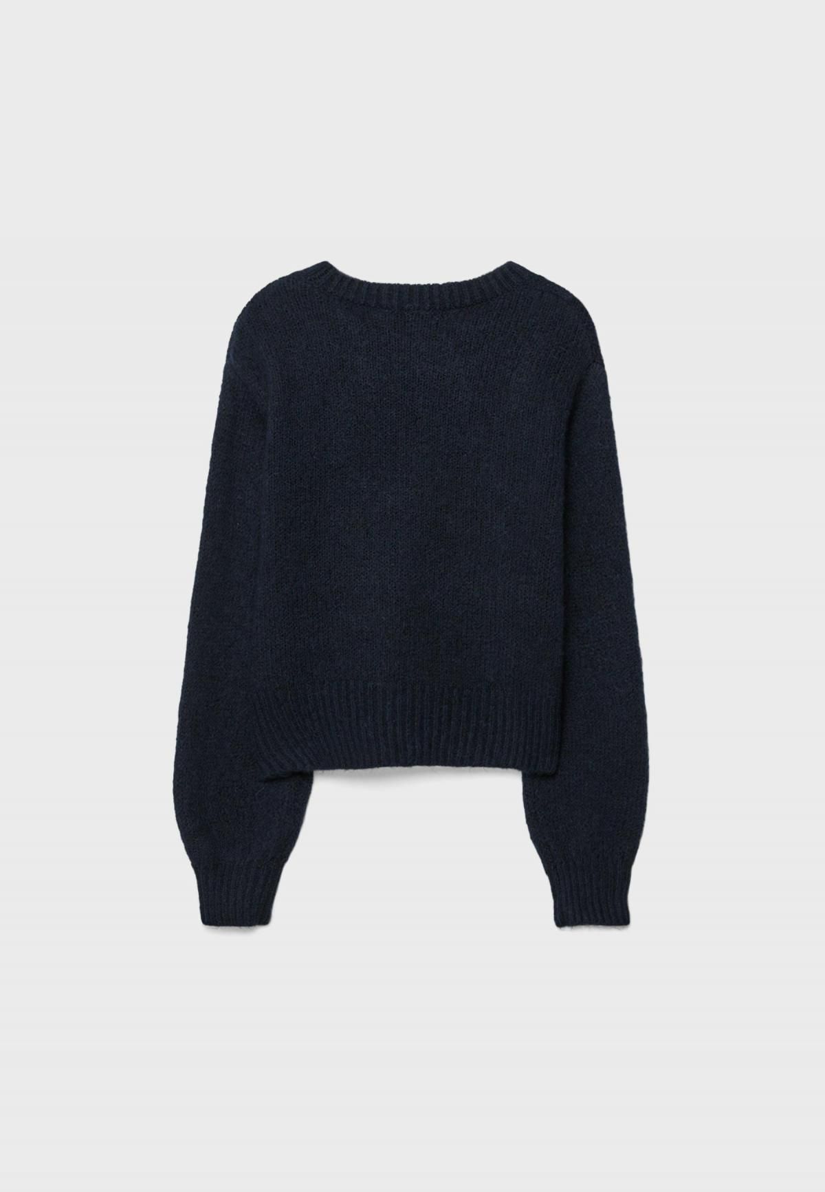 스트라디바리우스 소프트 라운드넥 니트 스웨터 네이비 1515/412 NAVY BLUE - 상세 이미지 2
