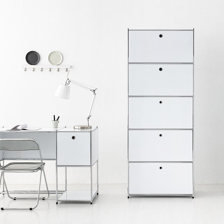 모듈가구 심플리 5단 수납장 BC101 77x40x196, 5단, 퓨어화이트 4792.7403