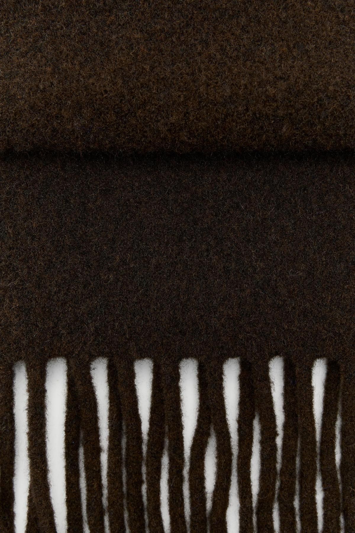 자라 울블렌드 프린지 클래식 머플러 1023/012 BROWN - 상세 이미지 4