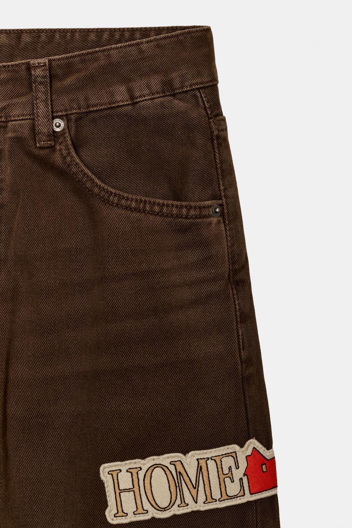 자라 오버사이즈 배기 데님 팬츠 6045/815 BROWN - 상세 이미지 4