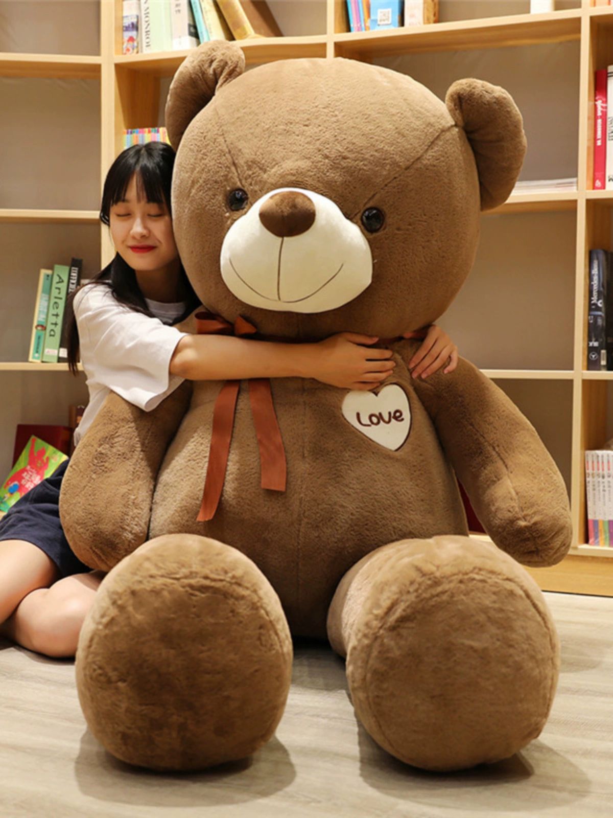 특대형 테디베어 곰 귀여운 여자 선물 노브라운 신제품 체험가 1.6m 길이 1.4m - 상세 이미지 2