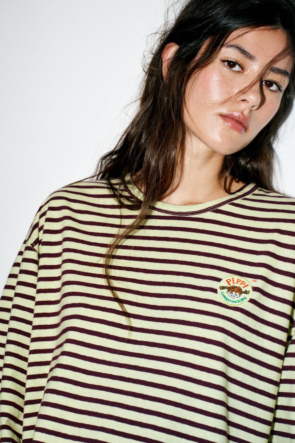 자라 스트라이프 코튼 린넨 긴팔 티셔츠 0858/821 STRIPED - 상세 이미지 3