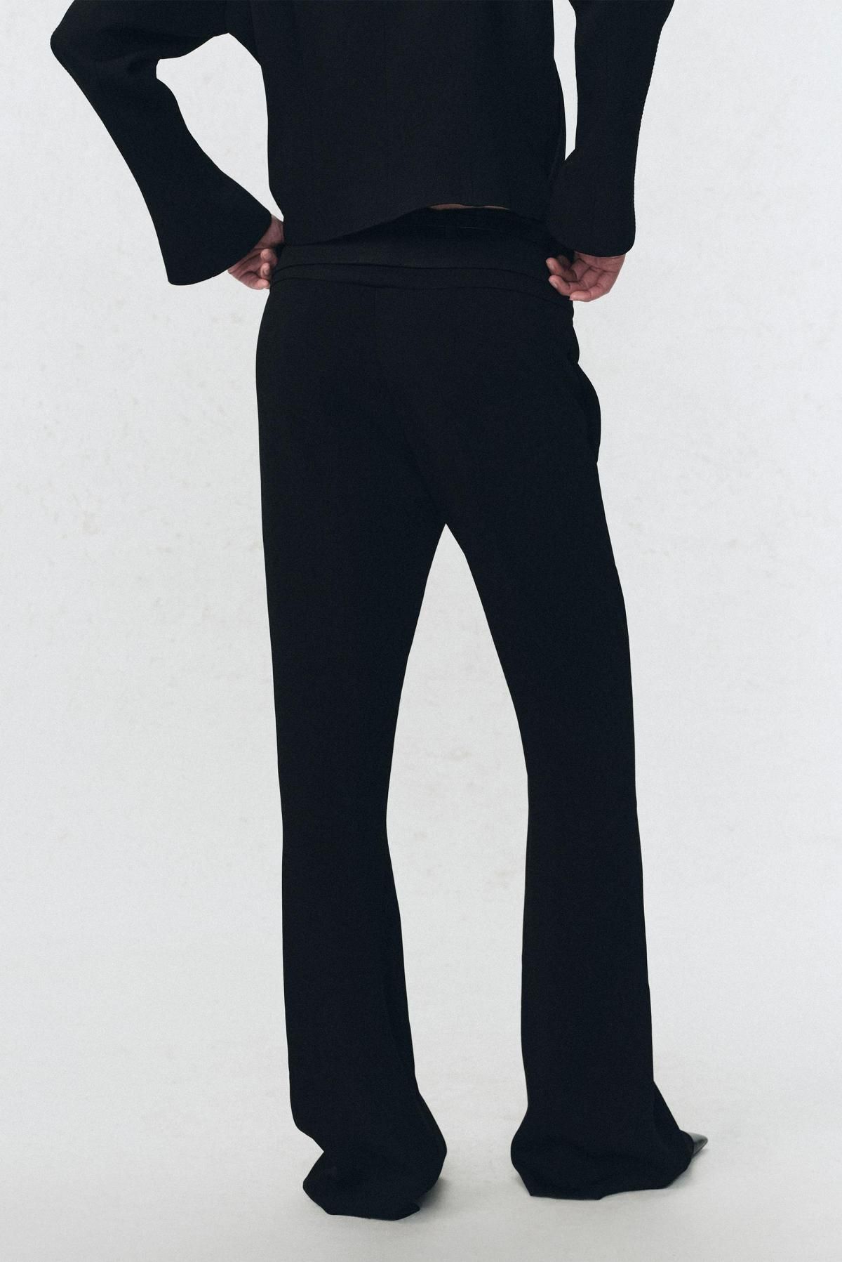 자라 턴업 스트레이트 팬츠 X 소시오츠키 9761/777 BLACK - 상세 이미지 4