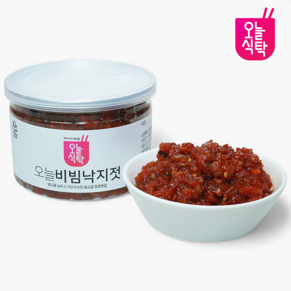 오늘식탁 강경 젓갈 비빔 낙지젓 비빔젓갈 밥도둑 밑반찬 선물용 1kg, 1개 - 상품 이미지