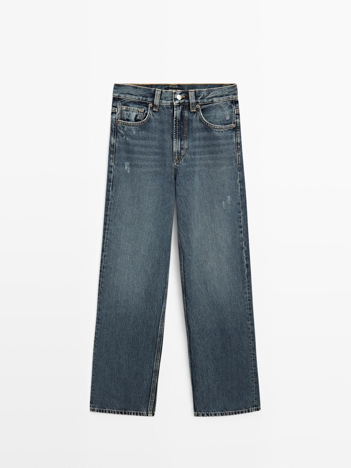 마시모두띠 하이웨이스트 데님 와이드핏 청바지 5040/640 MEDIUM BLUE - 상세 이미지 5
