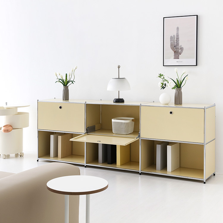 심플리 3x2 수납장 3문 BC019 솔리드베이지 이미지 7