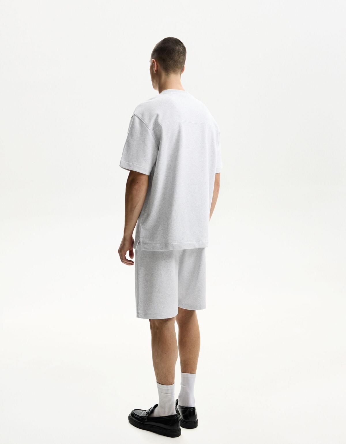 버쉬카 베이직 플러시 반팔 티셔츠 2807/777 GREY - 상세 이미지 4