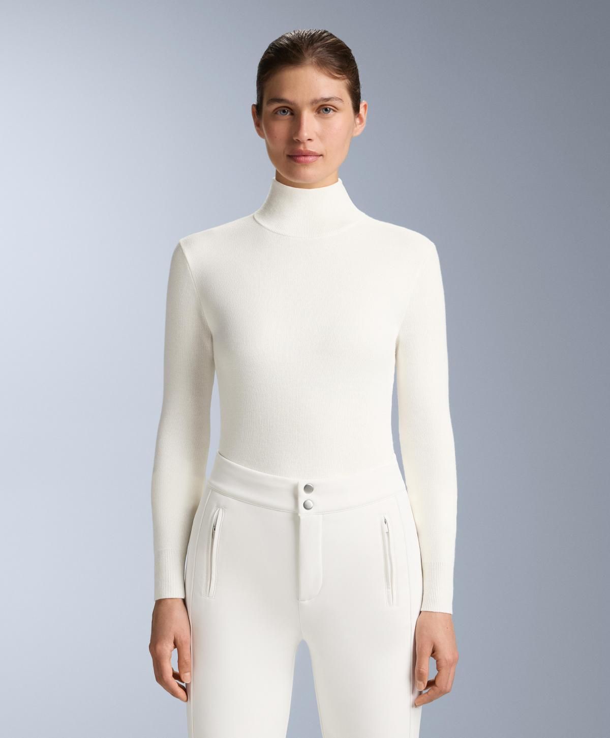 오이쇼 캐시미어 하이넥 써멀 베이스레이어 티셔츠 3835/795 WHITE - 상세 이미지 2